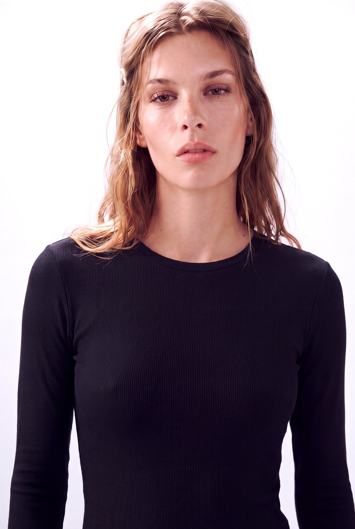 Siyah Kadın Siyah Pamuklu Kaşkorse Bisiklet Yaka Uzun Kollu Bluz REGINA - Top - Westmark London EU(TR) Store Organik Pamuklu Sürdürülebilir Moda