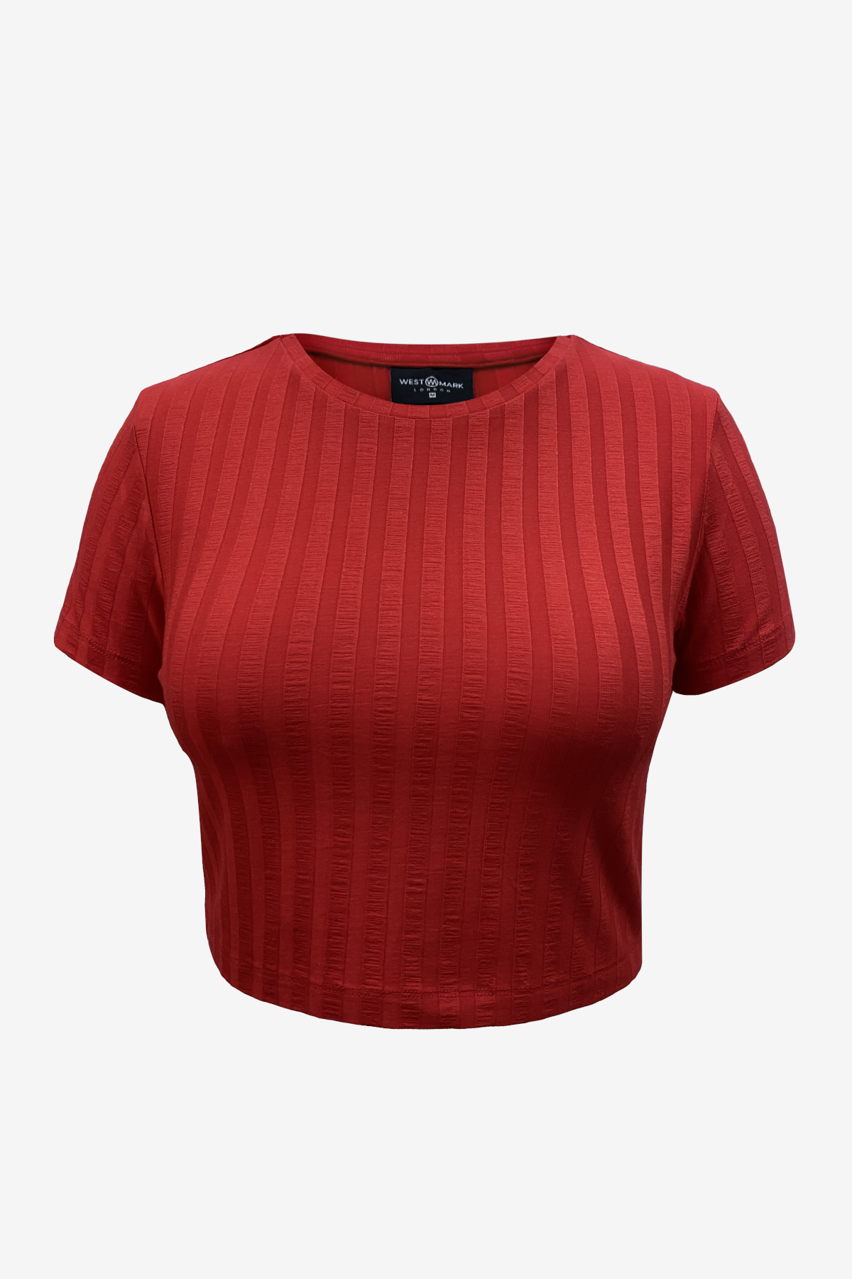 Kırmızı Bisiklet Yaka Kısa Kollu Kadın Crop T-Shirt SANDY S/S TOP - T-Shirt - Westmark London EU(TR) Store Organik Pamuklu Sürdürülebilir Moda