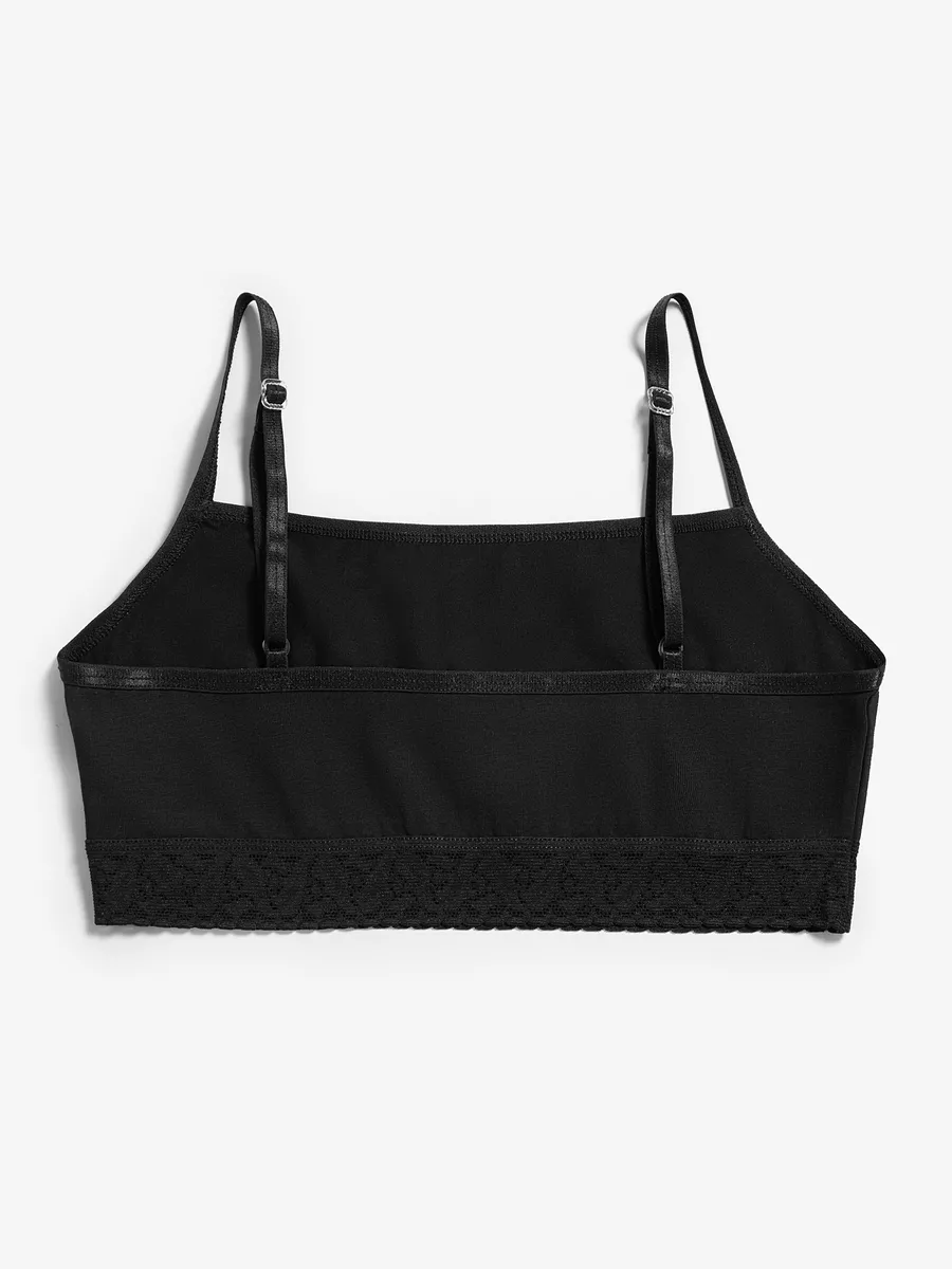 3'lü Siyah  Pamuk /  Elastan Kız Çocuk Alttan Dantelli Bustiyer Set LCALISA - Underwear - Westmark London EU(TR) Store Organik Pamuklu Sürdürülebilir Moda