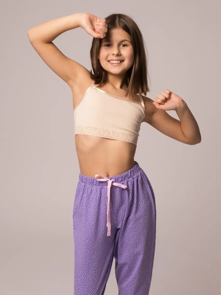 3'lü Ekru  Pamuk /  Elastan Kız Çocuk Alttan Dantelli Bustiyer Set LCALISA - Underwear - Westmark London EU(TR) Store Organik Pamuklu Sürdürülebilir Moda