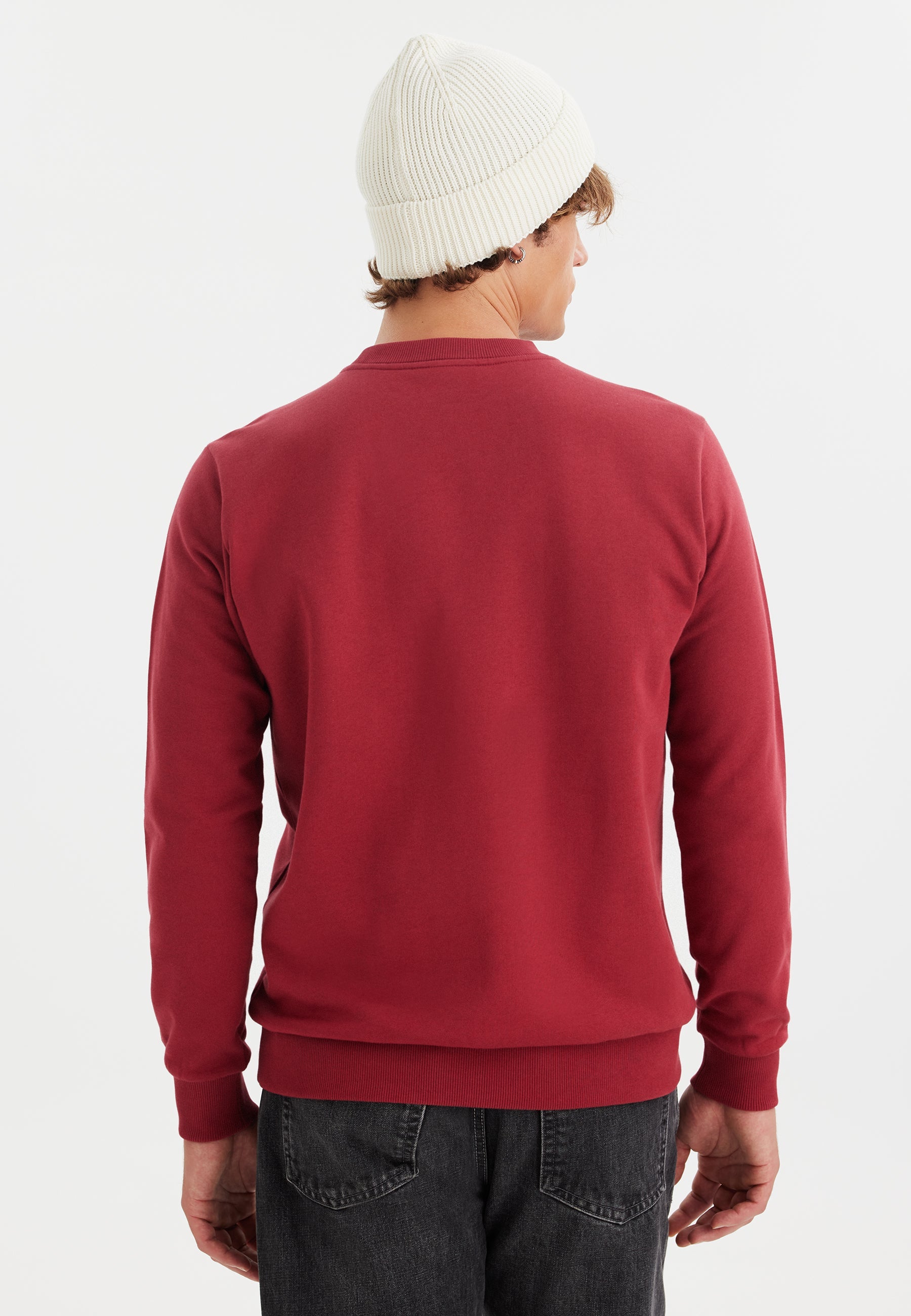 Kırmızı Baskılı Bisiklet Yaka Pamuklu Regular Fit Erkek Sweatshirt WMCARTOON SKI - Sweatshirt - Westmark London EU(TR) Store Organik Pamuklu Sürdürülebilir Moda