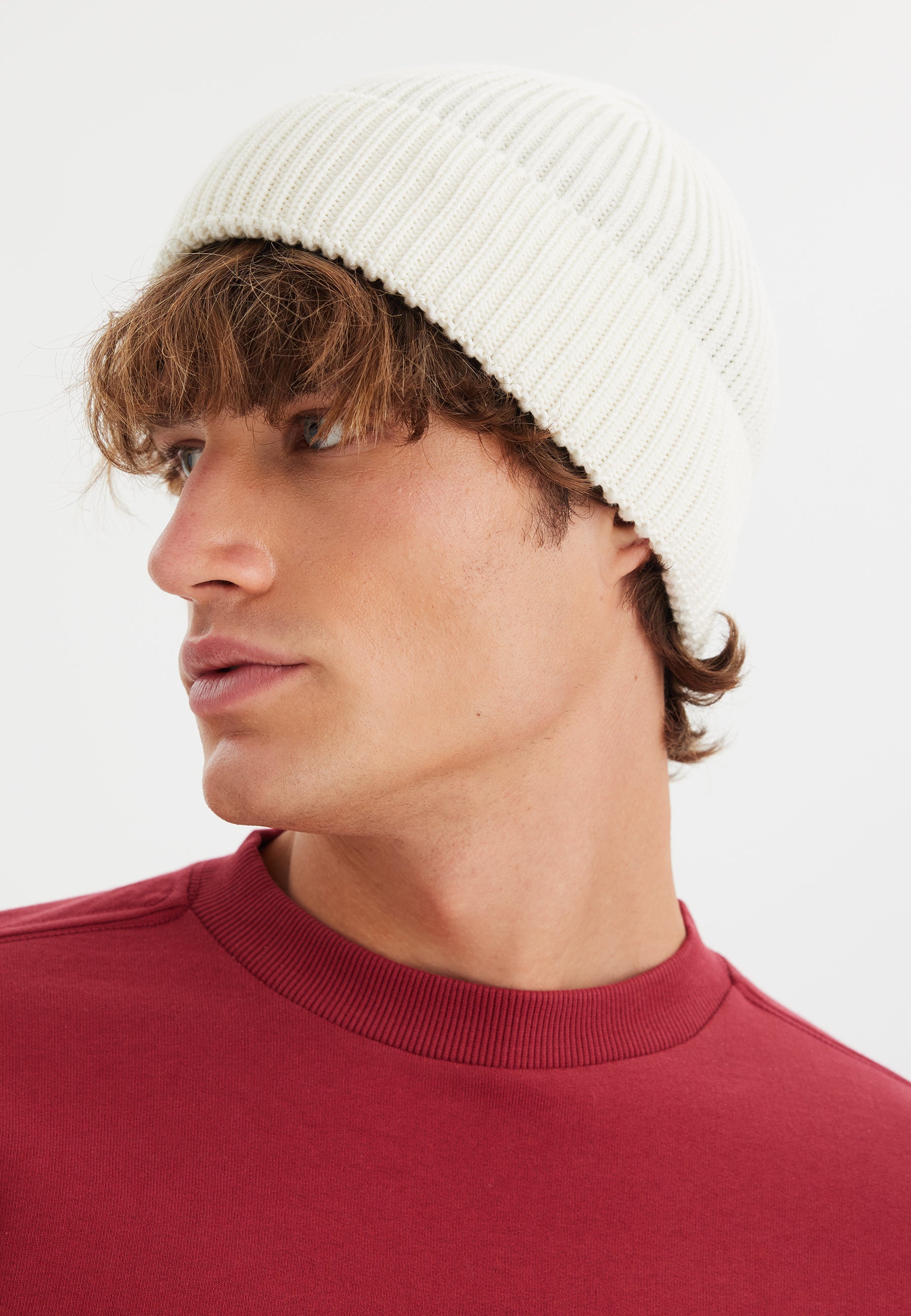Beyaz Örme Unisex Bere WMHENRY - Hat - Westmark London EU(TR) Store Organik Pamuklu Sürdürülebilir Moda