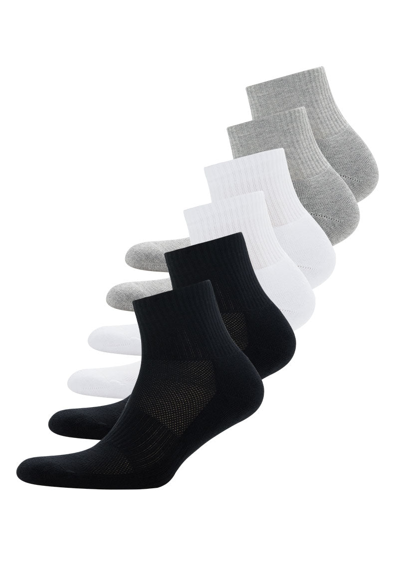 5’li Siyah Beyaz Gri Pamuk Karışımlı Erkek Çorap Seti QUARTER - Socks - Westmark London EU(TR) Store Organik Pamuklu Sürdürülebilir Moda