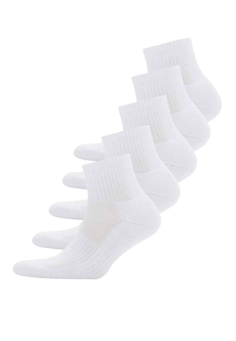5’li Beyaz Pamuk Karışımlı Erkek Çorap Seti QUARTER - Socks - Westmark London EU(TR) Store Organik Pamuklu Sürdürülebilir Moda