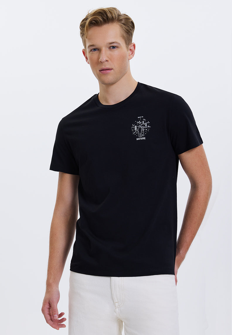 WMLINE NATURE TEE in Black- T-Shirt - Westmark London EU(TR) Store Organik Pamuklu Sürdürülebilir Moda