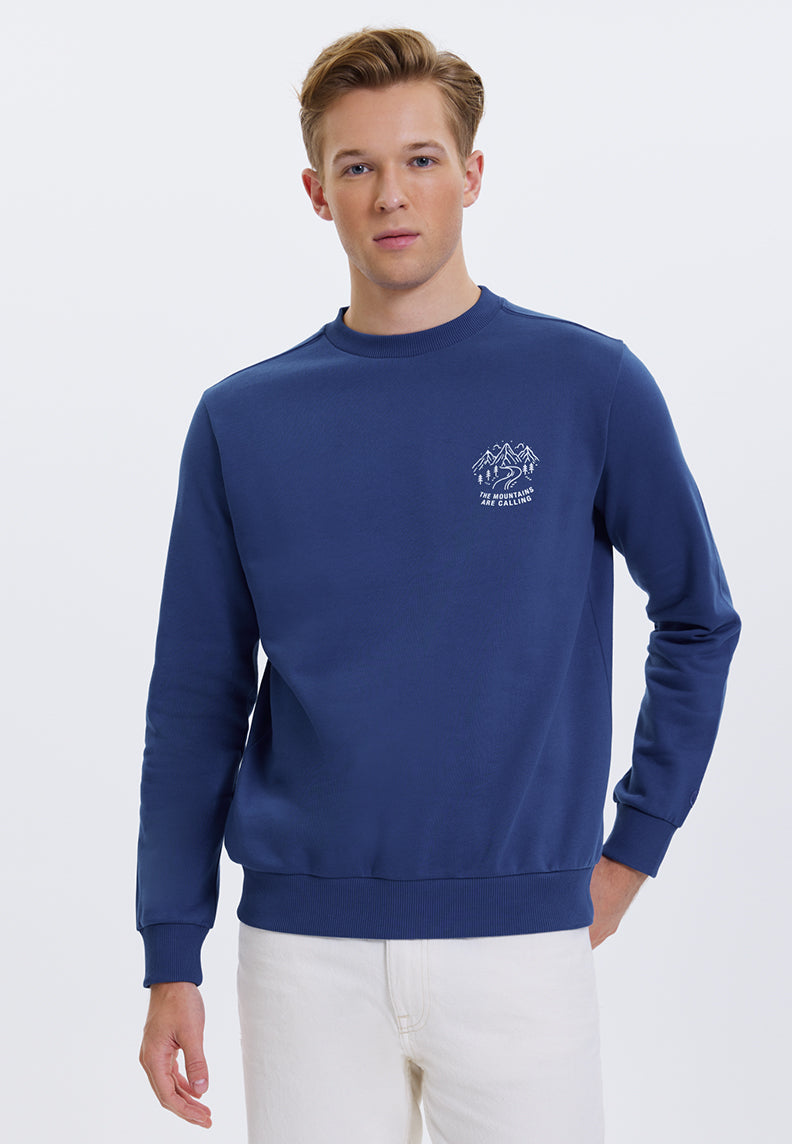 WMLINE CALL SWEAT in Blue Quartz - Sweatshirt - Westmark London EU(TR) Store Organik Pamuklu Sürdürülebilir Moda