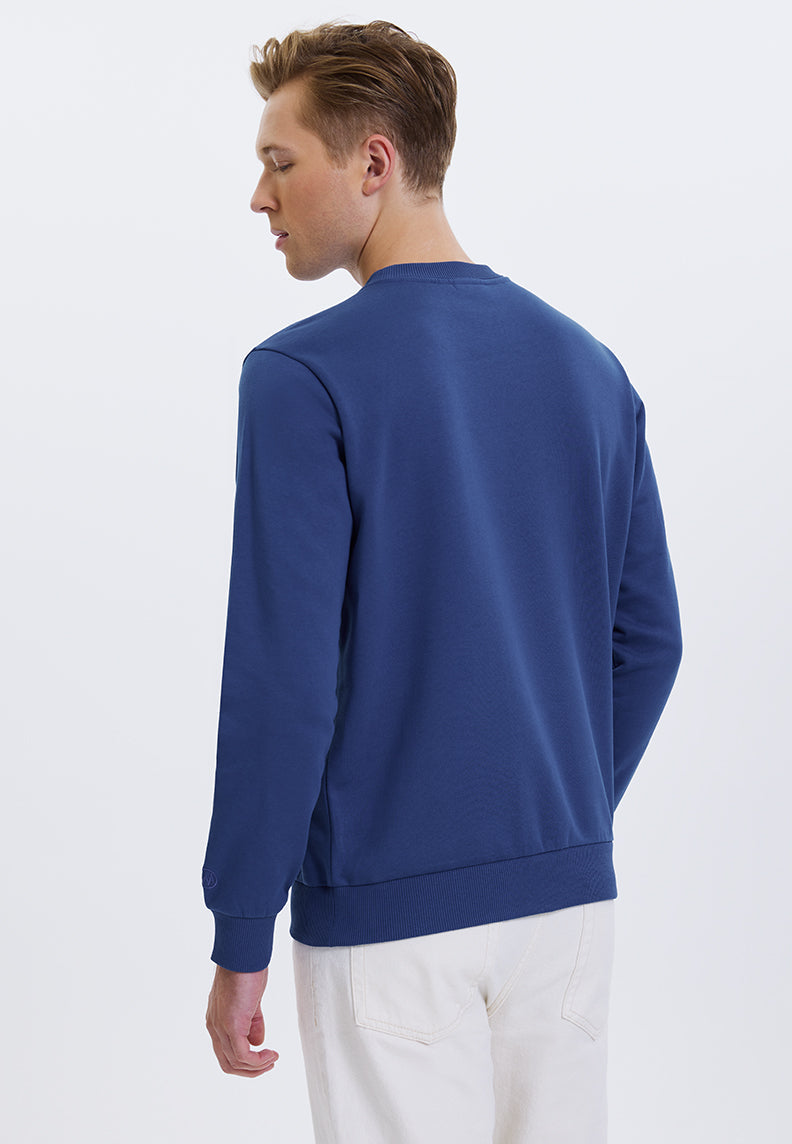 WMLINE CALL SWEAT in Blue Quartz - Sweatshirt - Westmark London EU(TR) Store Organik Pamuklu Sürdürülebilir Moda