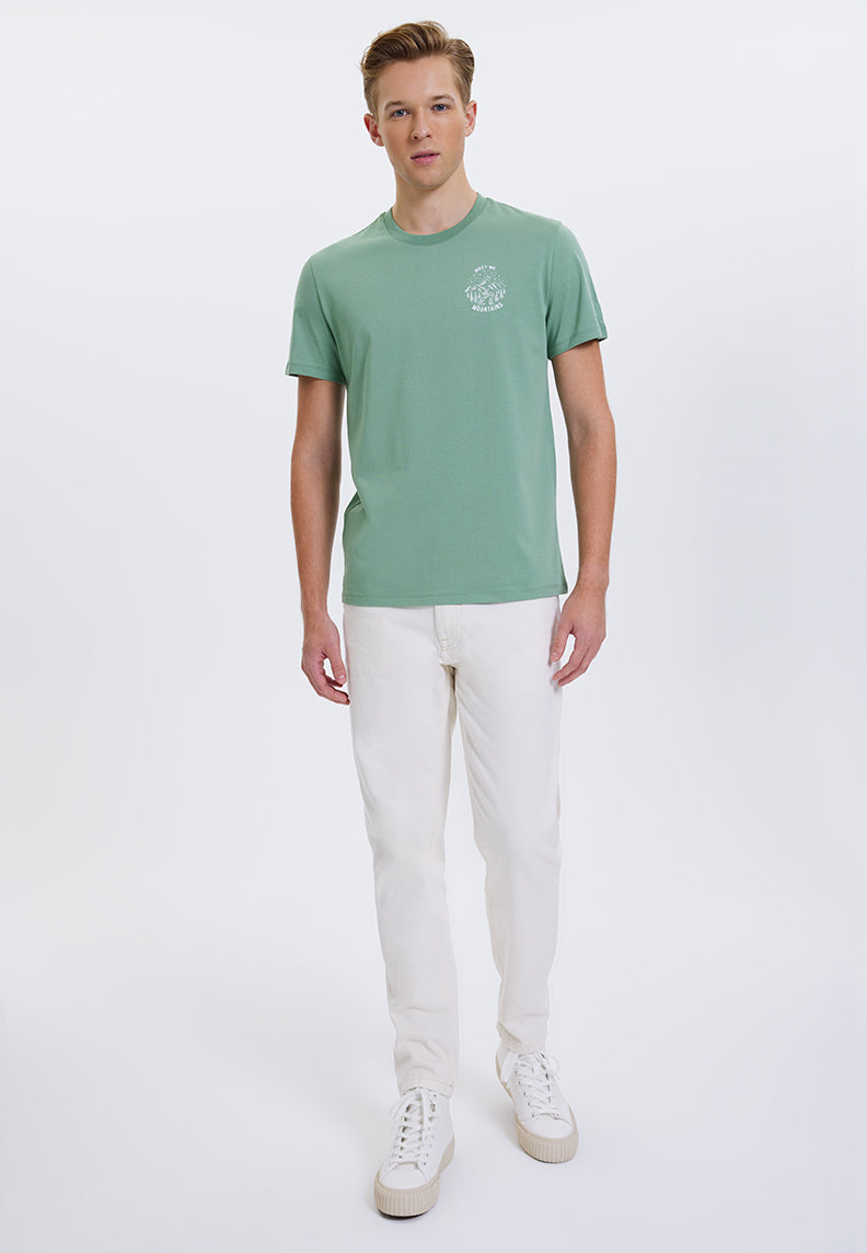 WMLINE MEET TEE in Hedge Green - T-Shirt - Westmark London EU(TR) Store Organik Pamuklu Sürdürülebilir Moda