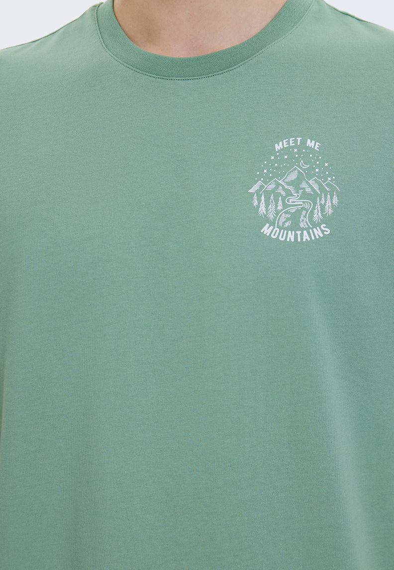 WMLINE MEET TEE in Hedge Green - T-Shirt - Westmark London EU(TR) Store Organik Pamuklu Sürdürülebilir Moda