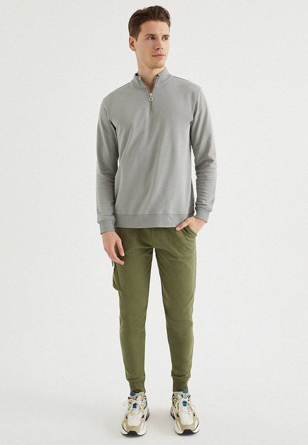 CORE HALF ZIP SWEAT in Griffin - Sweatshirt - Westmark London EU(TR) Store Organik Pamuklu Sürdürülebilir Moda