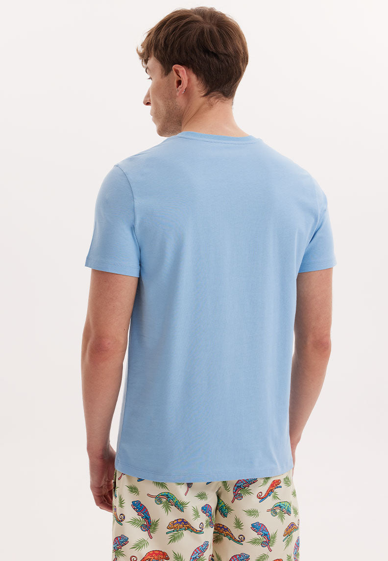 VITAL O-NECK TEE in Blissful Blue - T-Shirt - Westmark London EU(TR) Store Organik Pamuklu Sürdürülebilir Moda