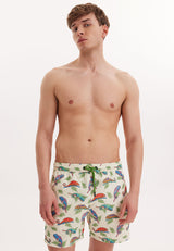 WMANIMAL IGUANA SWIM SHORTS in Beige AOP - Swim Shorts - Westmark London EU(TR) Store Organik Pamuklu Sürdürülebilir Moda