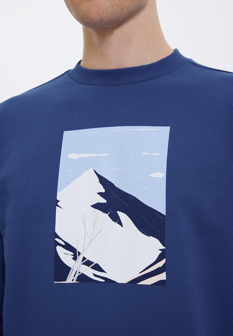 WMWINTER MOUNTAIN SWEAT in Blue Quartz - Sweatshirt - Westmark London EU(TR) Store Organik Pamuklu Sürdürülebilir Moda