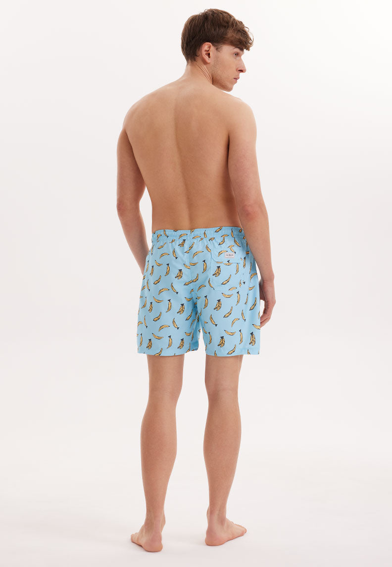 BANANA SWIM SHORTS in Blue AOP - Swim Shorts - Westmark London EU(TR) Store Organik Pamuklu Sürdürülebilir Moda