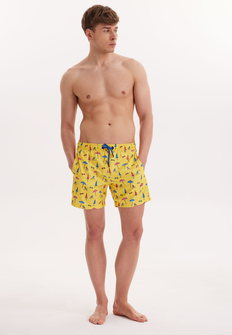 WMICON SUMMER SWIM SHORTS in Yellow AOP - Swim Shorts - Westmark London EU(TR) Store Organik Pamuklu Sürdürülebilir Moda
