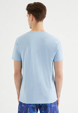 VITAL O-NECK TEE in Powder Blue - T-Shirt - Westmark London EU(TR) Store Organik Pamuklu Sürdürülebilir Moda