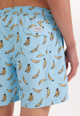 BANANA SWIM SHORTS in Blue AOP - Swim Shorts - Westmark London EU(TR) Store Organik Pamuklu Sürdürülebilir Moda
