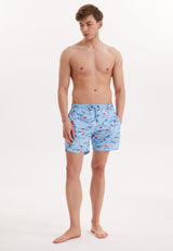 STORK SWIM SHORTS in Blue AOP - Swim Shorts - Westmark London EU(TR) Store Organik Pamuklu Sürdürülebilir Moda