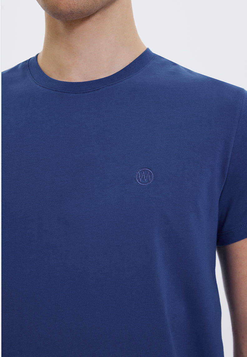 VITAL O-NECK TEE in Blue Quartz - T-Shirt – Westmark London EU(TR) Store Organik Pamuklu Sürdürülebilir Moda