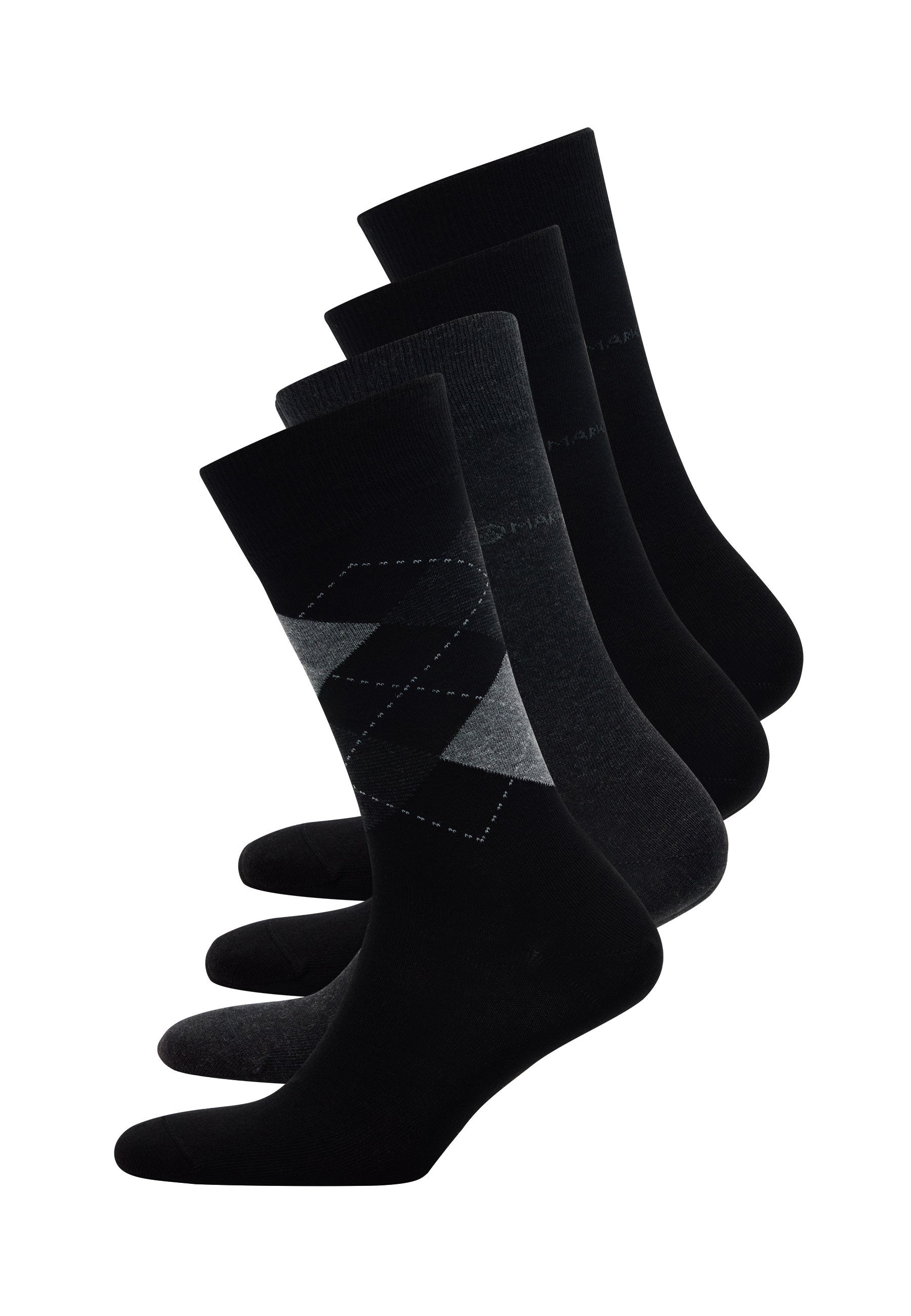 4’lü Siyah Antrasit Baklava Desenli Pamuk Karışımlı Erkek Çorap Seti ARGYLE - Socks - Westmark London EU(TR) Store Organik Pamuklu Sürdürülebilir Moda