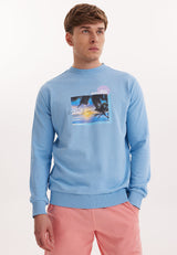 WMCOLLAGE FUN SWEAT in Blissful Blue - Sweatshirt - Westmark London EU(TR) Store Organik Pamuklu Sürdürülebilir Moda