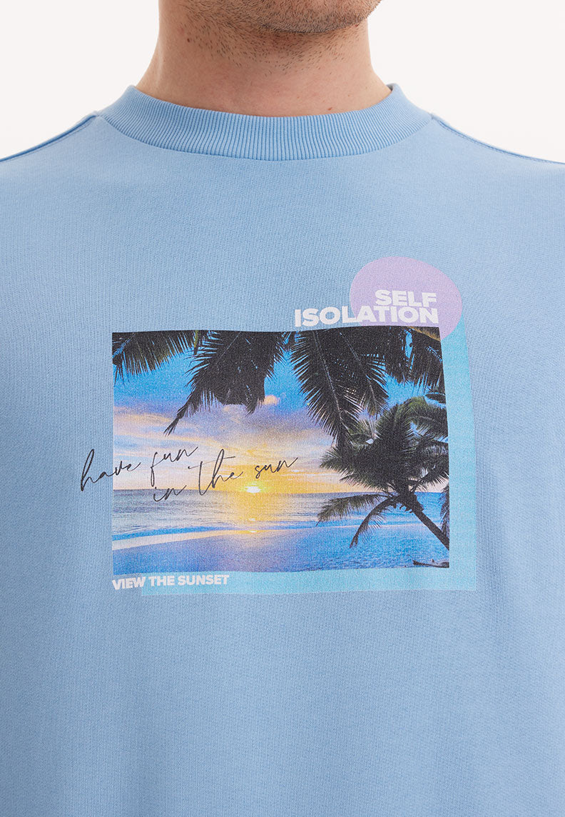 WMCOLLAGE FUN SWEAT in Blissful Blue - Sweatshirt - Westmark London EU(TR) Store Organik Pamuklu Sürdürülebilir Moda
