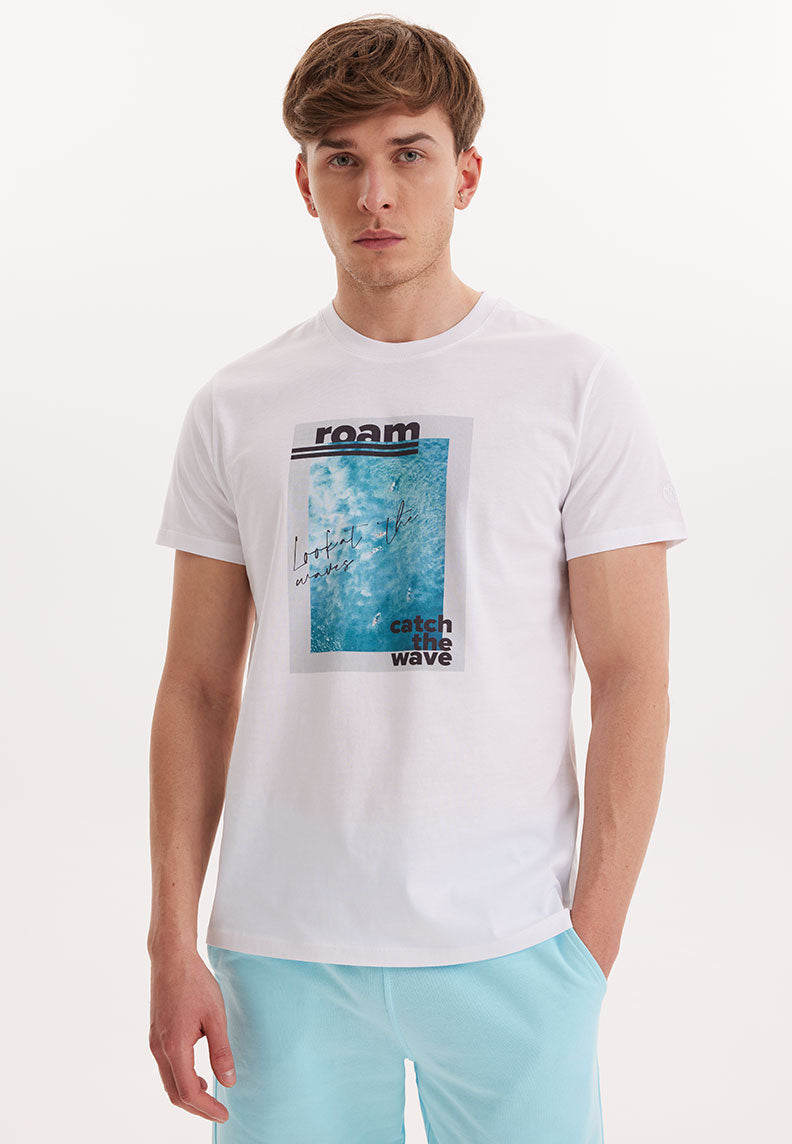 WMCOLLAGE ROAM TEE in White - T-Shirt - Westmark London EU(TR) Store Organik Pamuklu Sürdürülebilir Moda
