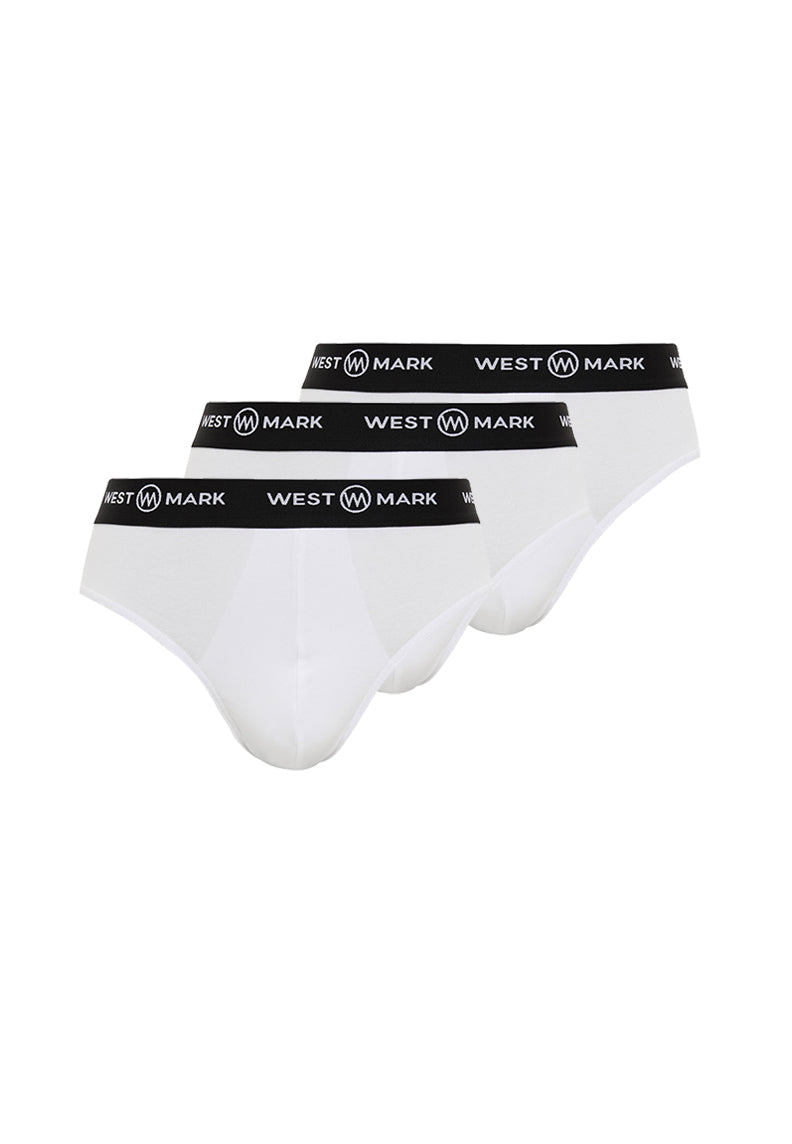 SOLID WHITE BRIEF 3-PACK - Underwear - Westmark London EU(TR) Store Organik Pamuklu Sürdürülebilir Moda