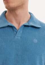 BREEZE TOWELLING POLO SHIRT in Aegean Blue - T-Shirt - Westmark London EU(TR) Store Organik Pamuklu Sürdürülebilir Moda