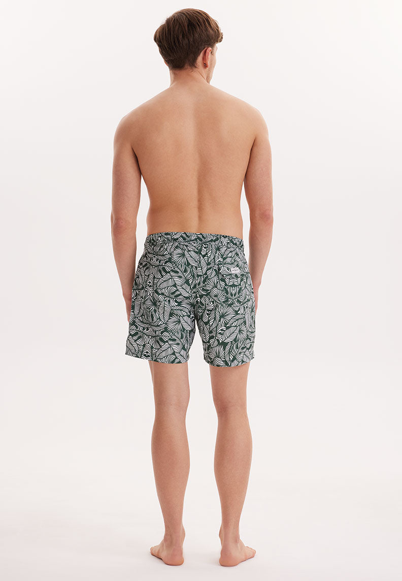 WMBOTANIC LEAF SWIM SHORTS in Green AOP - Swim Shorts - Westmark London EU(TR) Store Organik Pamuklu Sürdürülebilir Moda