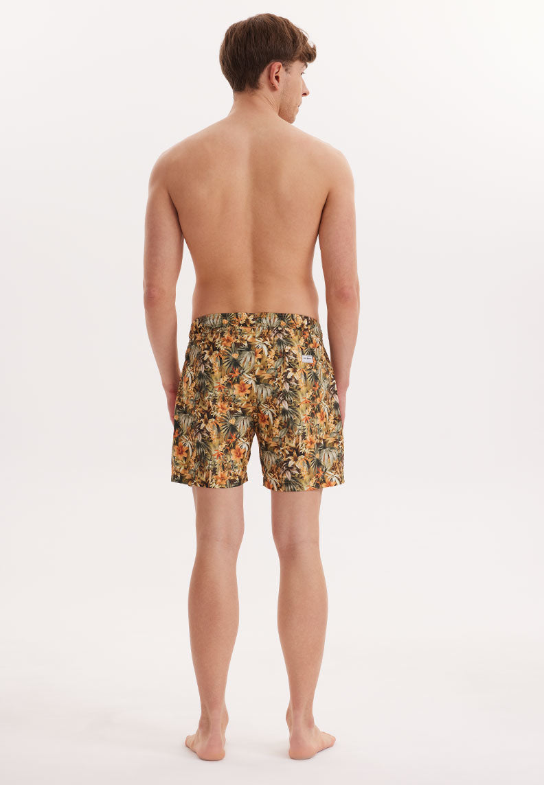 WMPATTERN LEAF SWIM SHORTS in Yellow AOP - Swim Shorts - Westmark London EU(TR) Store Organik Pamuklu Sürdürülebilir Moda