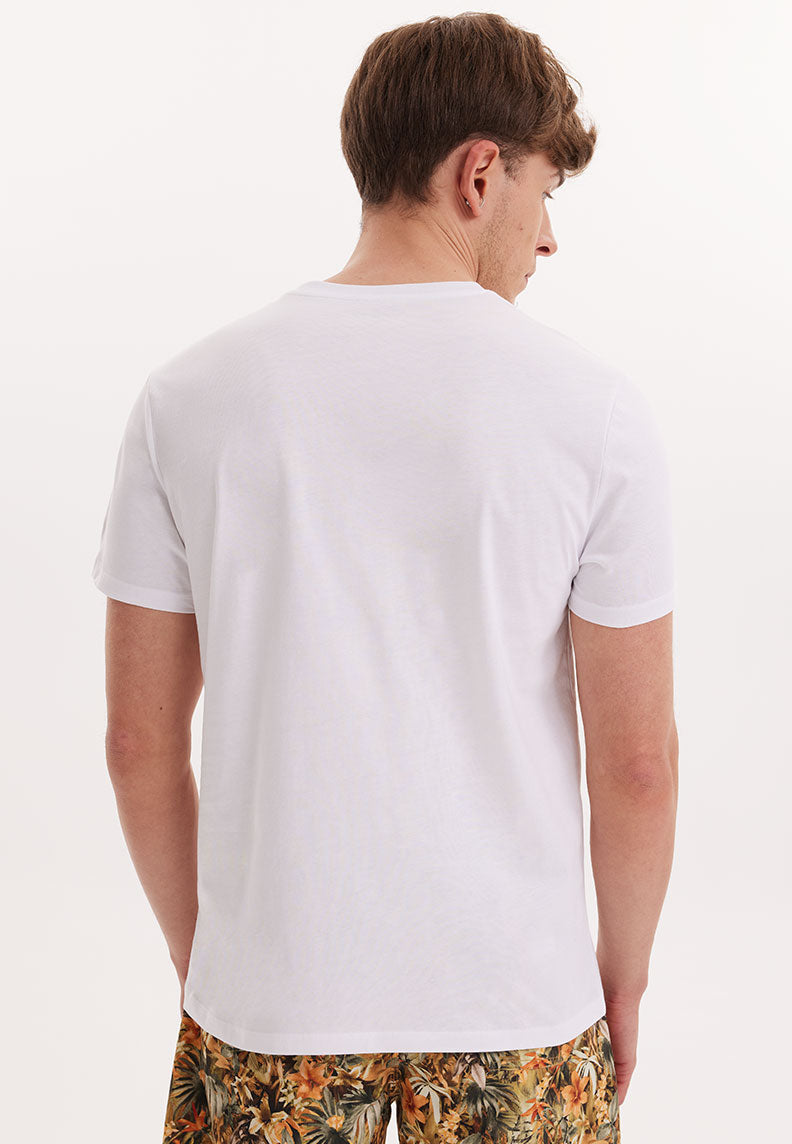 WMCHEST LEAF TEE in White - T-Shirt - Westmark London EU(TR) Store Organik Pamuklu Sürdürülebilir Moda