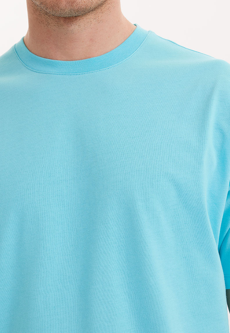ESSENTIALS OVERSIZED TEE in Blue Curacao - T-Shirt - Westmark London EU(TR) Store Organik Pamuklu Sürdürülebilir Moda