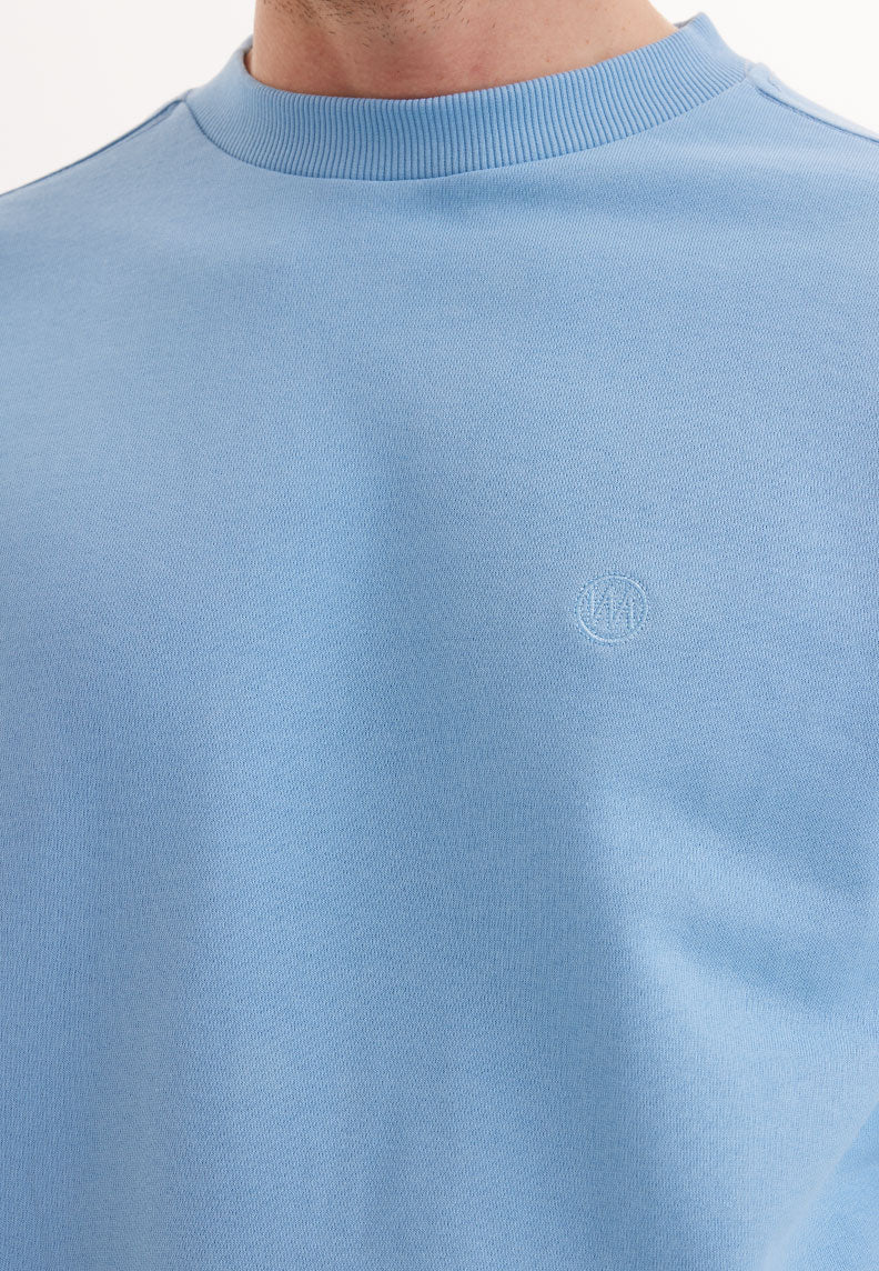 CORE O-NECK SWEAT in Blissful Blue - Sweatshirt - Westmark London EU(TR) Store Organik Pamuklu Sürdürülebilir Moda