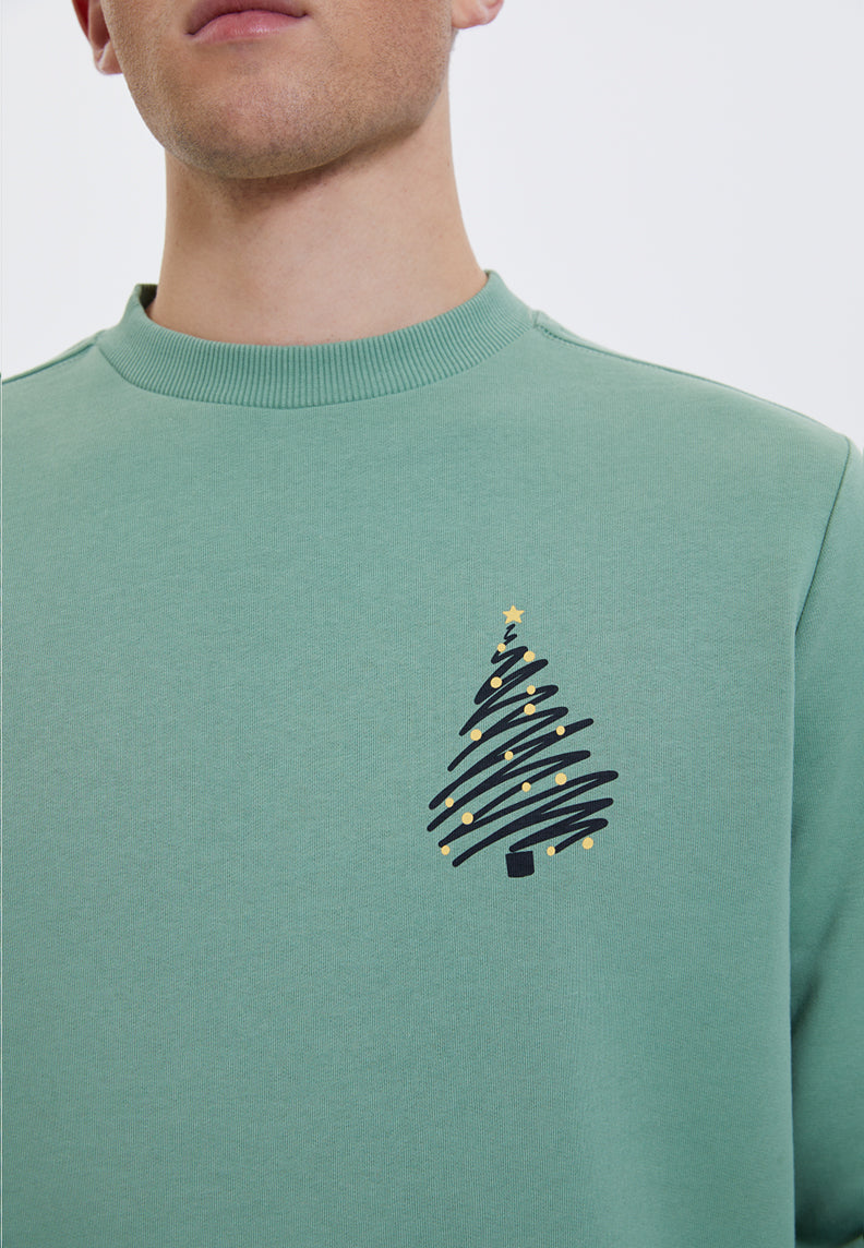 WMXMAS TREE SWEAT in Hedge Green – Sweatshirt - Westmark London EU(TR) Store Organik Pamuklu Sürdürülebilir Moda