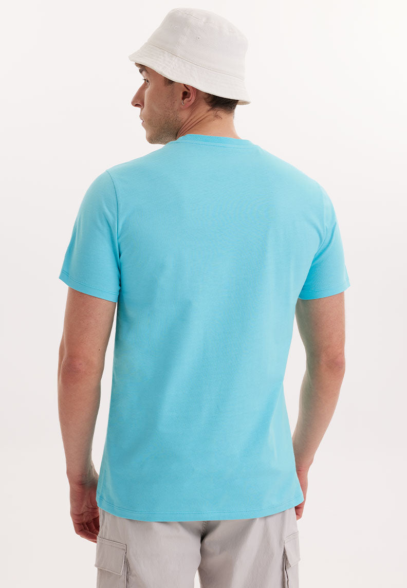 WMCOLLAGE ROAM TEE in Blue Curacao - T-Shirt - Westmark London EU(TR) Store Organik Pamuklu Sürdürülebilir Moda