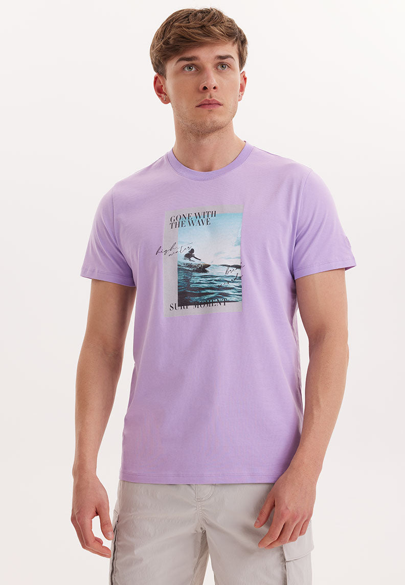 WMCOLLAGE WAVE TEE in Lilac Breeze - T-Shirt - Westmark London EU(TR) Store Organik Pamuklu Sürdürülebilir Moda