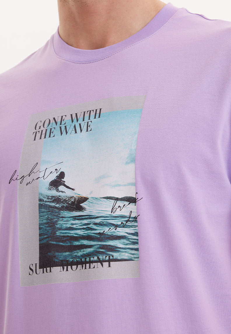 WMCOLLAGE WAVE TEE in Lilac Breeze - T-Shirt - Westmark London EU(TR) Store Organik Pamuklu Sürdürülebilir Moda