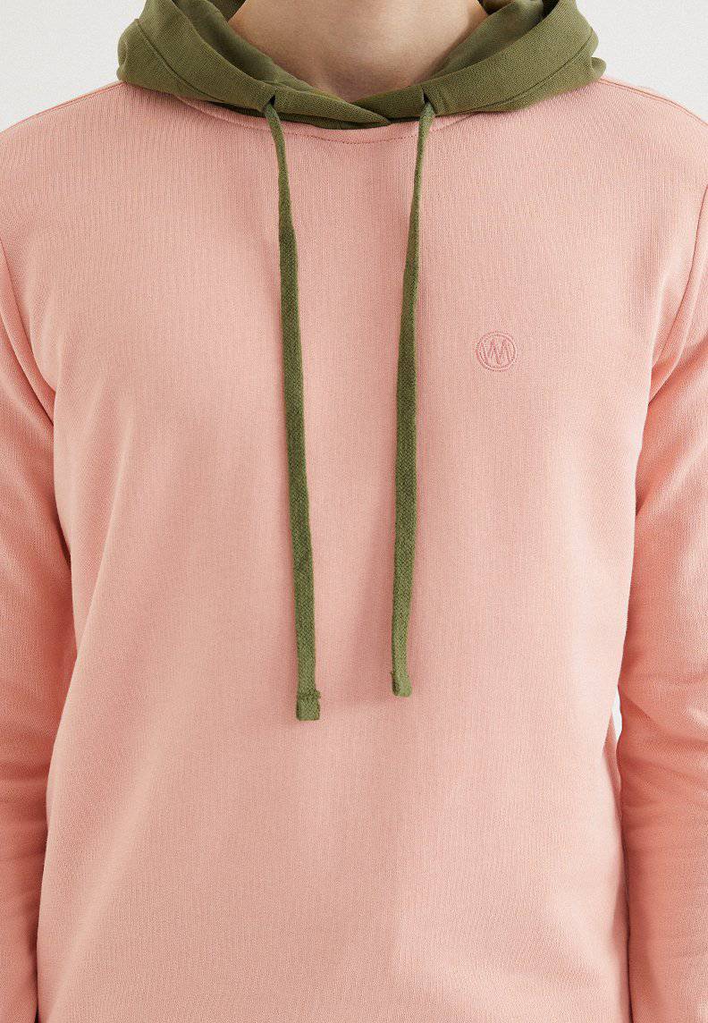 CORE COLOUR BLOCKED HOODIE in Coral Cloud - Sweatshirt - Westmark London EU(TR) Store Organik Pamuklu Sürdürülebilir Moda