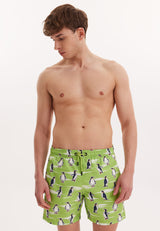 WMANIMAL PENGUIN SWIM SHORTS in Green AOP - Swim Shorts - Westmark London EU(TR) Store Organik Pamuklu Sürdürülebilir Moda