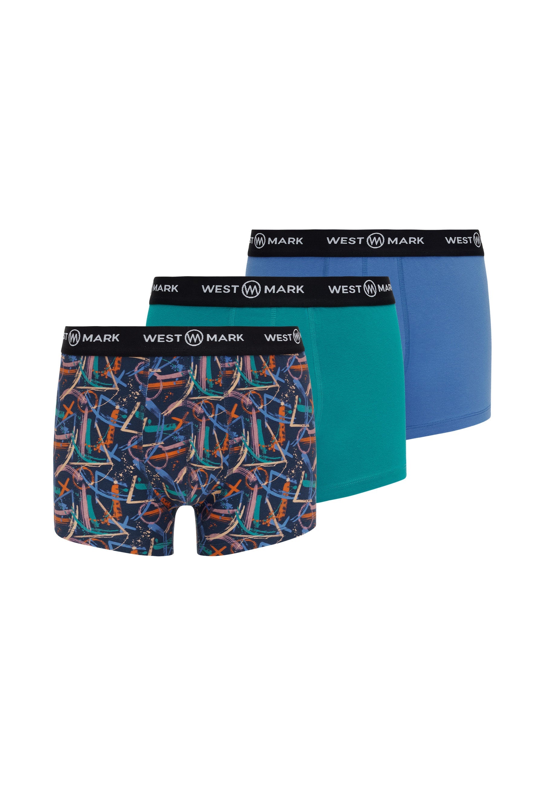 3'lü Yeşil Mavi Desenli Erkek Boxer Seti OSCAR WINTER ICONS - Underwear - Westmark London EU(TR) Store Organik Pamuklu Sürdürülebilir Moda