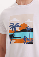 WMVIEW SUNSET TEE in White - T-Shirt - Westmark London EU(TR) Store Organik Pamuklu Sürdürülebilir Moda