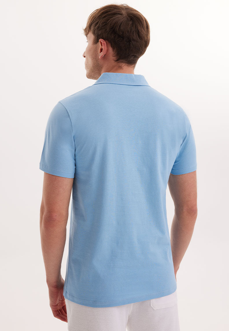 VITAL POLO TEE in Blissful Blue - T-Shirt - Westmark London EU(TR) Store Organik Pamuklu Sürdürülebilir Moda