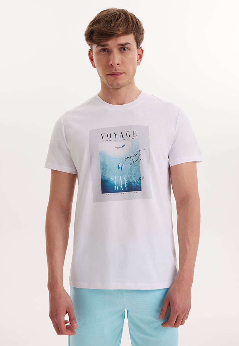 WMCOLLAGE VOYAGE TEE in White - T-Shirt - Westmark London EU(TR) Store Organik Pamuklu Sürdürülebilir Moda