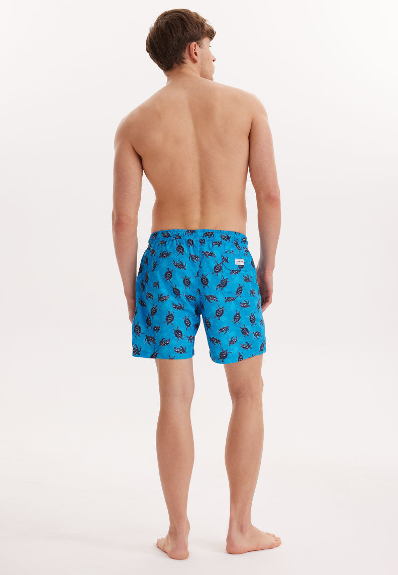 SEA TURTLE SWIM SHORTS in Blue AOP - Swim Shorts - Westmark London EU(TR) Store Organik Pamuklu Sürdürülebilir Moda