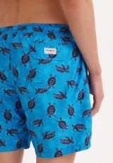 SEA TURTLE SWIM SHORTS in Blue AOP - Swim Shorts - Westmark London EU(TR) Store Organik Pamuklu Sürdürülebilir Moda