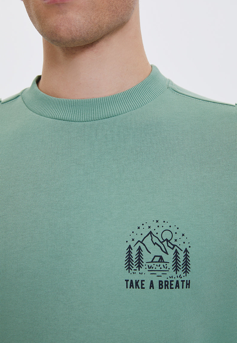 WMLINE BREATH SWEAT in Hedge Green - Sweatshirt - Westmark London EU(TR) Store Organik Pamuklu Sürdürülebilir Moda