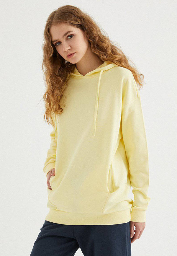 ENJOY OVERSIZE HOODIE w/POCKET in French Vanilla - Sweatshirt - Westmark London EU(TR) Store Organik Pamuklu Sürdürülebilir Moda