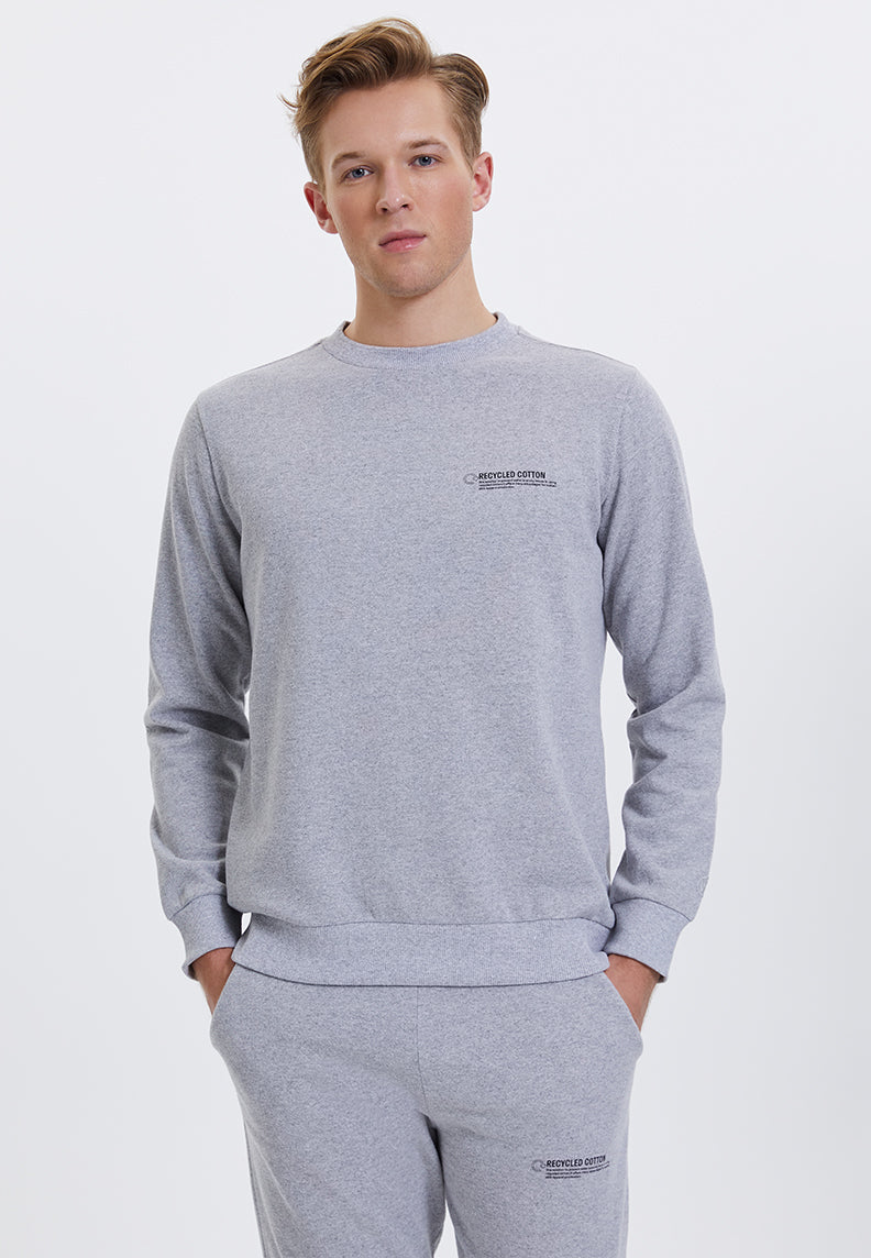 WMRECYCLED SWEAT in Grey Melange– Sweatshirt - Westmark London EU(TR) Store Organik Pamuklu Sürdürülebilir Moda