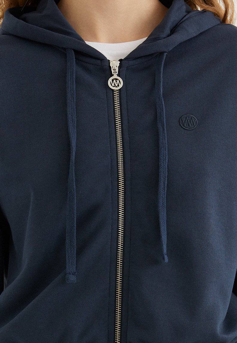 ENJOY CROPPED ZIP HOODIE in Blue Night - Sweatshirt - Westmark London EU(TR) Store Organik Pamuklu Sürdürülebilir Moda